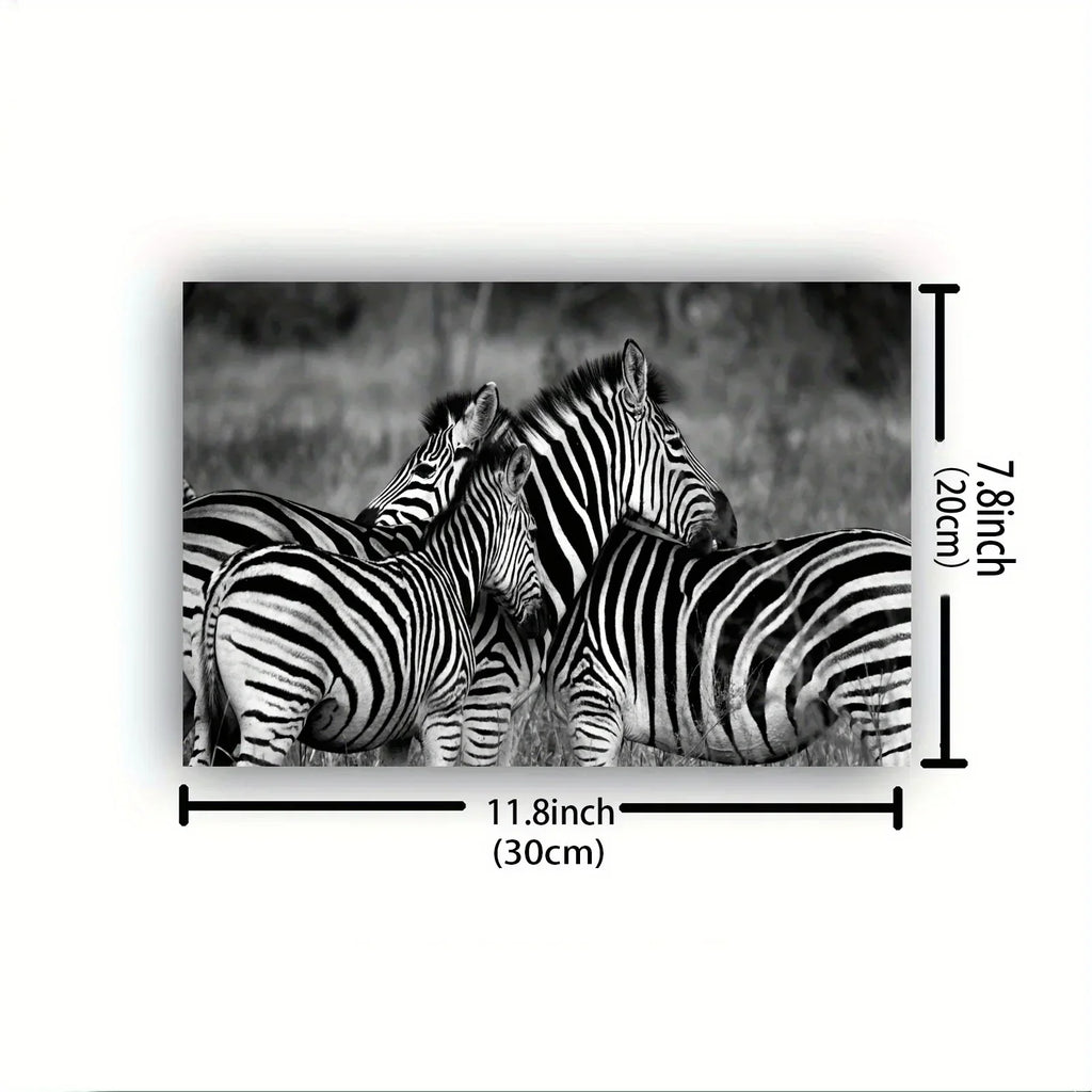 Vintage Gentle Zebra Postercanvas Print Poster, Perfect Aesthetic Accent, Vibrant Artwork for Gift, Home... - House Of Avana