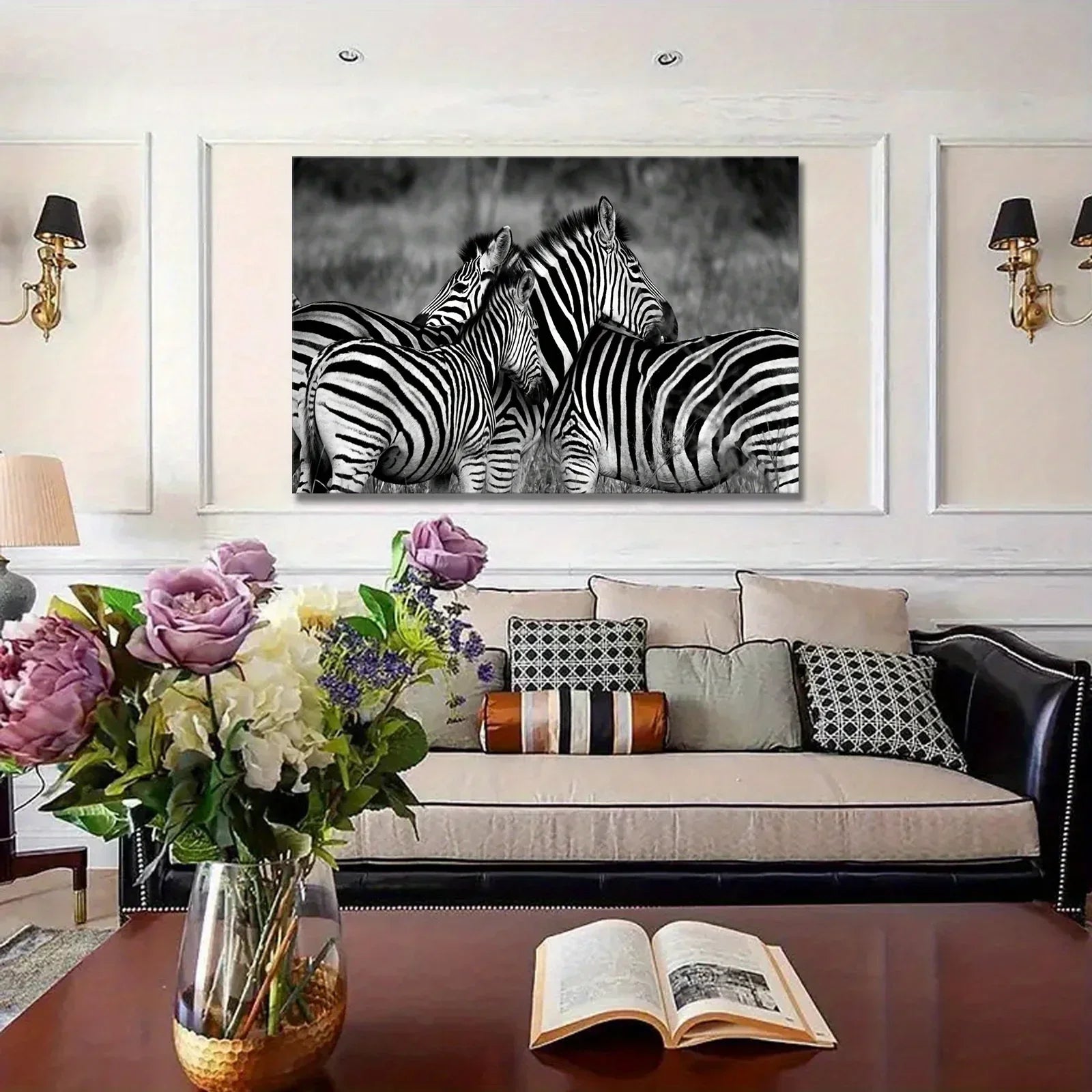 Vintage Gentle Zebra Postercanvas Print Poster, Perfect Aesthetic Accent, Vibrant Artwork for Gift, Home... - House Of Avana