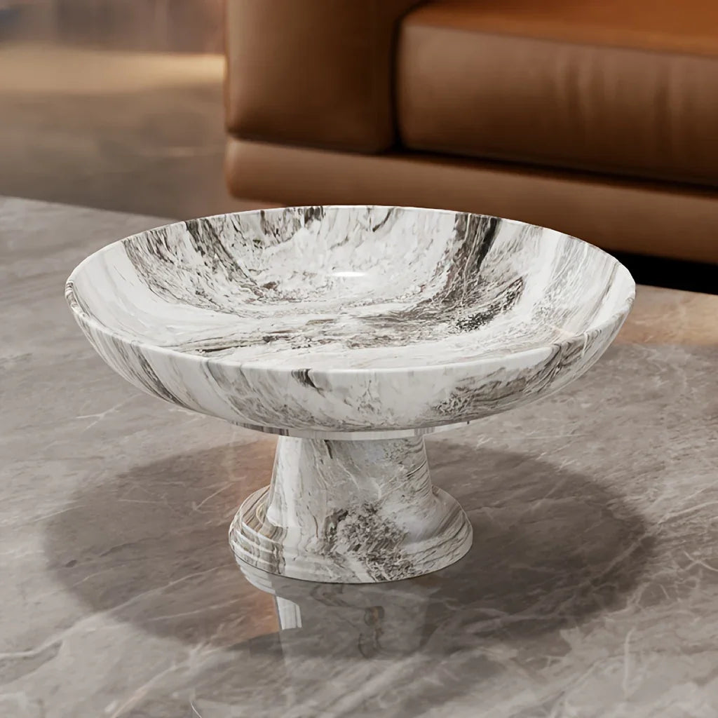 PP Material High-End Marble Pattern Luxury Tray Organizer, -Slip Tea and Coffee Serving Plate for Home Use, Wedding Decoration Dish, Suitable for Family Dining Rooms and Outdoor Gatherings, Non-Food Contact House Of Avana
