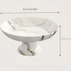PP Material High-End Marble Pattern Luxury Tray Organizer, -Slip Tea and Coffee Serving Plate for Home Use, Wedding Decoration Dish, Suitable for Family Dining Rooms and Outdoor Gatherings, Non-Food Contact House Of Avana