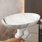 PP Material High-End Marble Pattern Luxury Tray Organizer, -Slip Tea and Coffee Serving Plate for Home Use, Wedding Decoration Dish, Suitable for Family Dining Rooms and Outdoor Gatherings, Non-Food Contact House Of Avana
