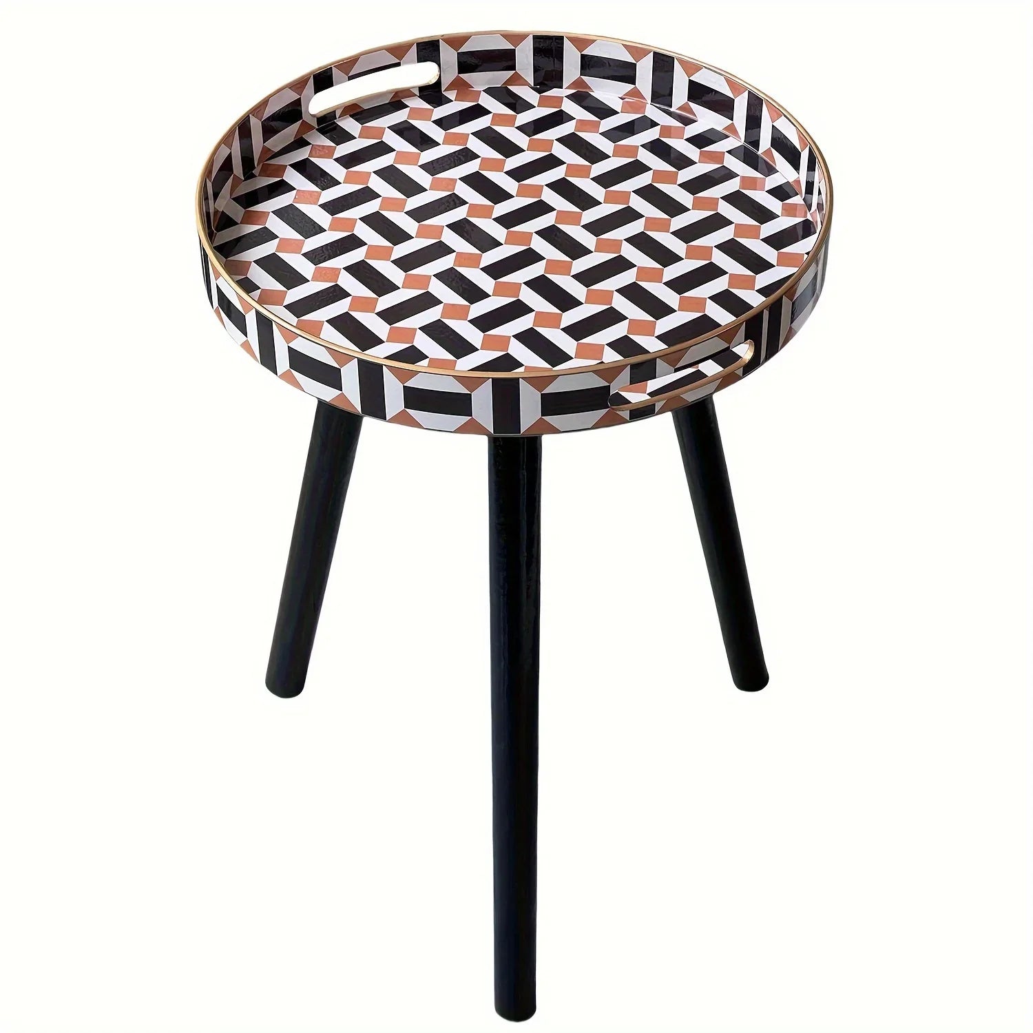 Premium End Tables with Plastic Tray and Detachable Legs - House Of Avana