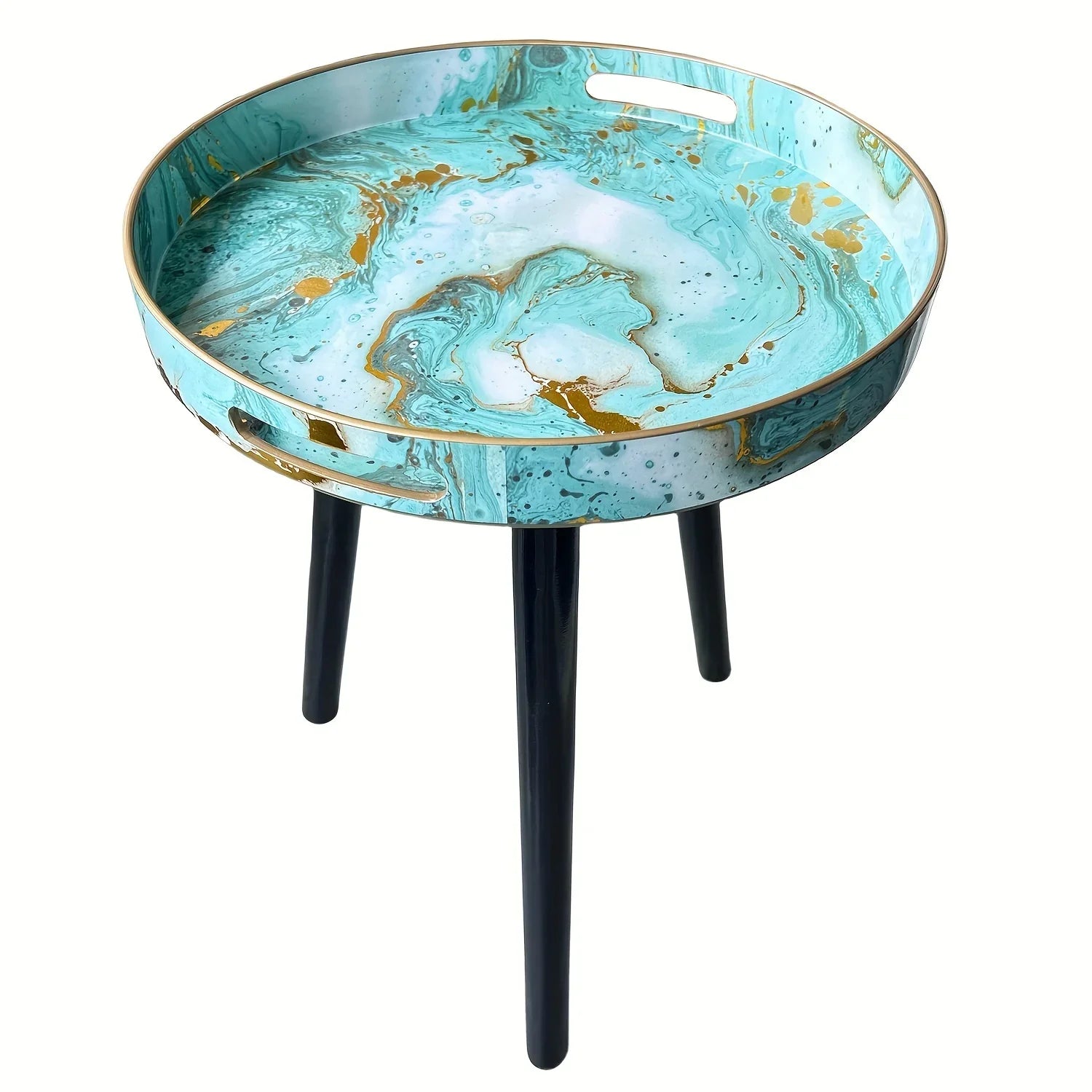 Premium End Tables with Plastic Tray and Detachable Legs - House Of Avana