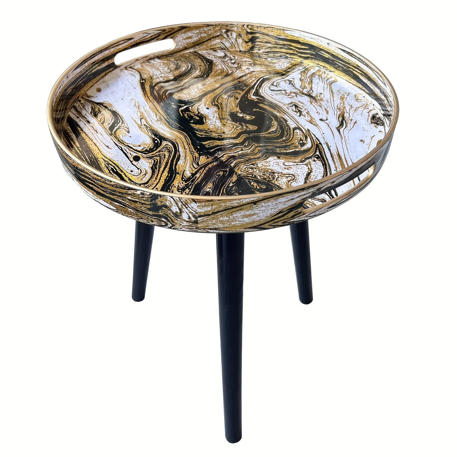 Premium End Tables with Plastic Tray and Detachable Legs - House Of Avana