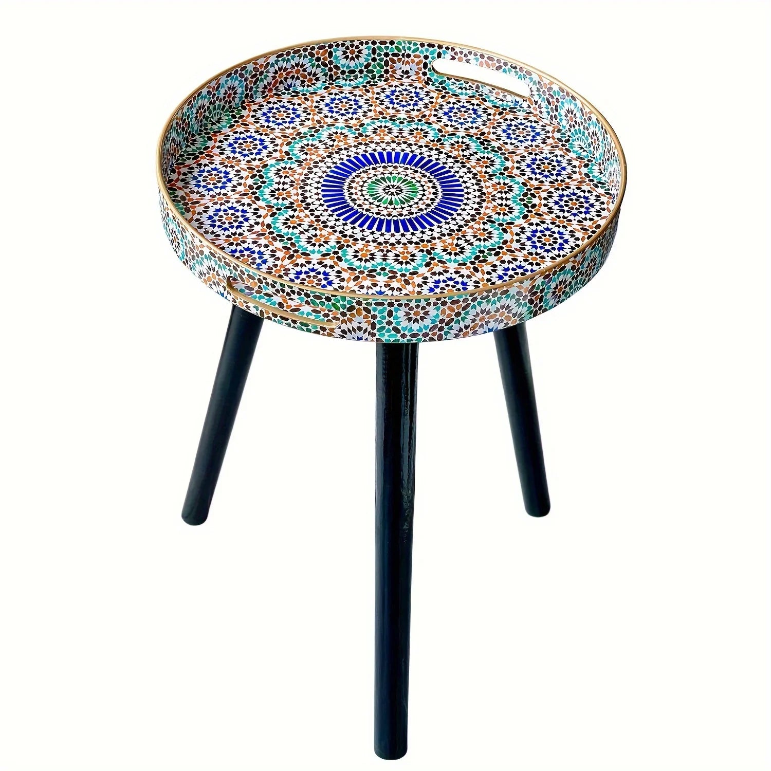 Premium End Tables with Plastic Tray and Detachable Legs - House Of Avana