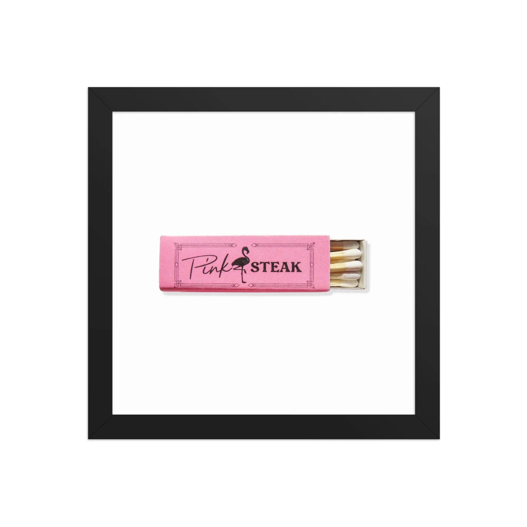 Pink Steak matchbook photos
