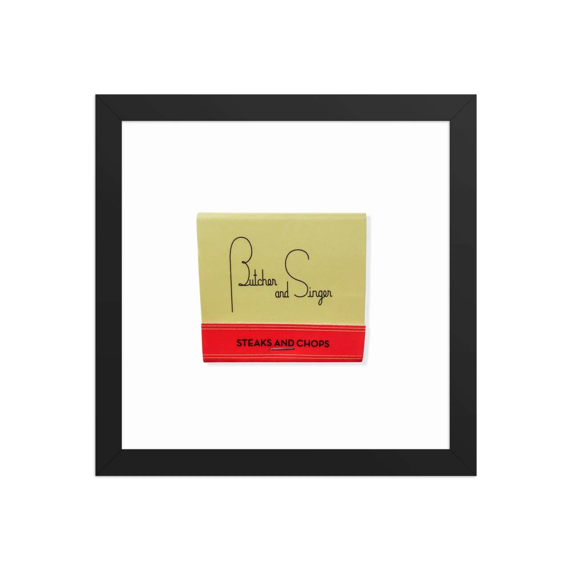 Butcher and Singer matchbook photos