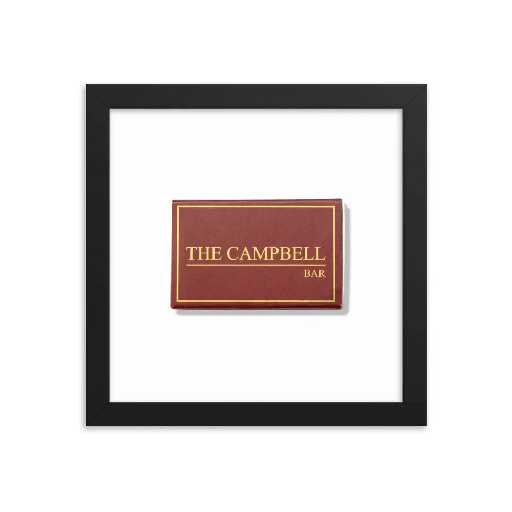 The Campbell Bar Matchbox Framed Print matchbook photos