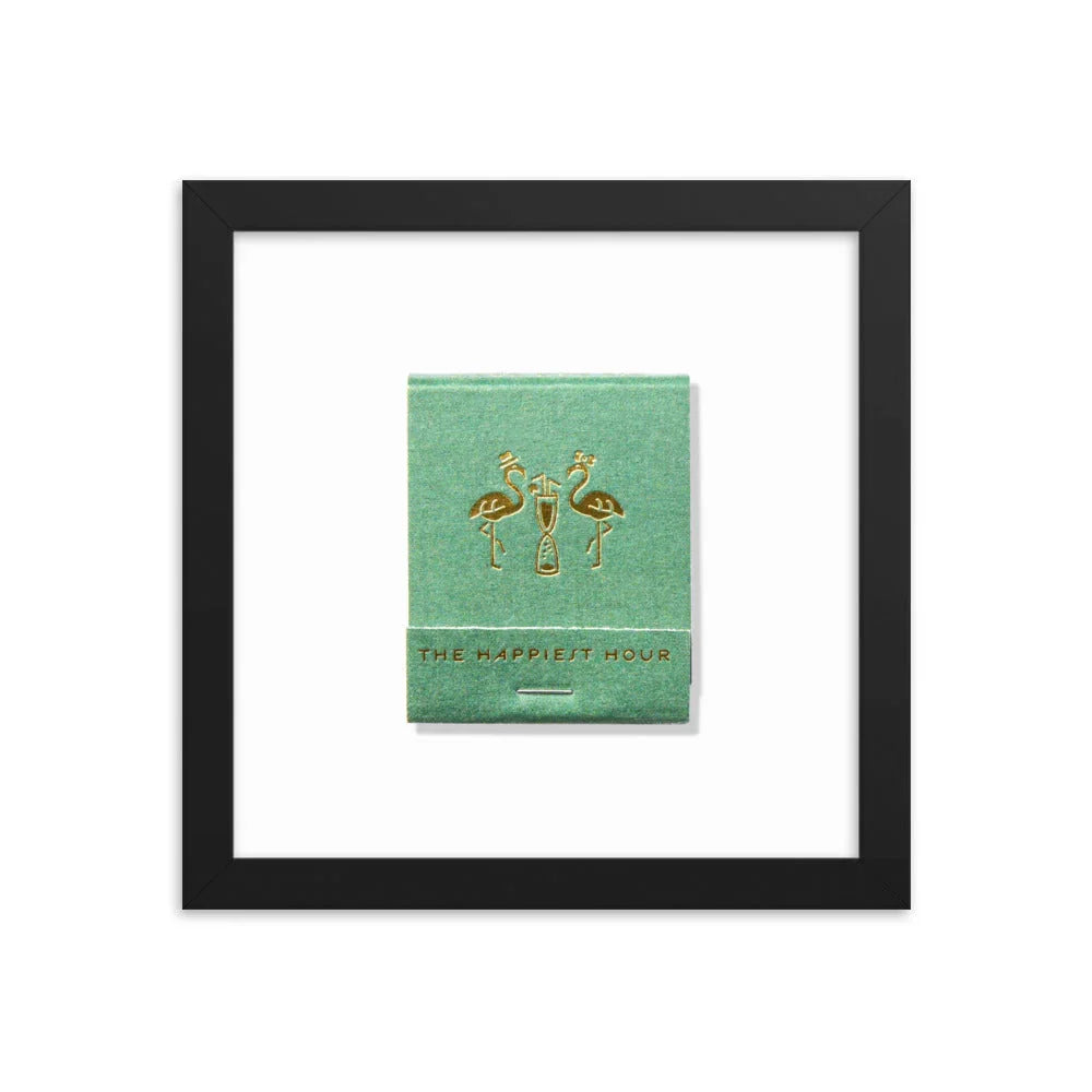 The Happiest Hour Matchbox Framed Print matchbook photos