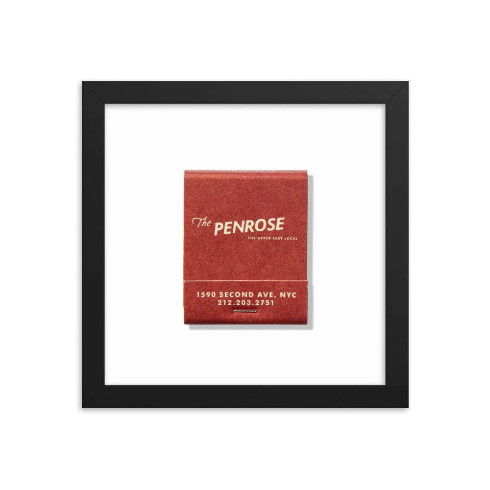 The Penrose Matchbox Framed Print matchbook photos