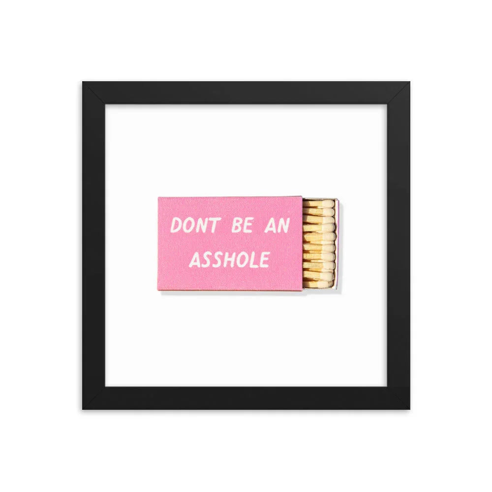 Co Op Froze Framed Print matchbook photos