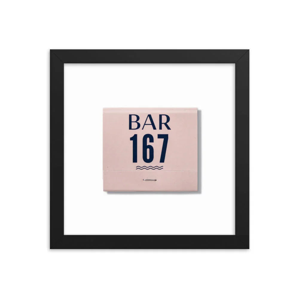 Bar 167 Framed Print matchbook photos