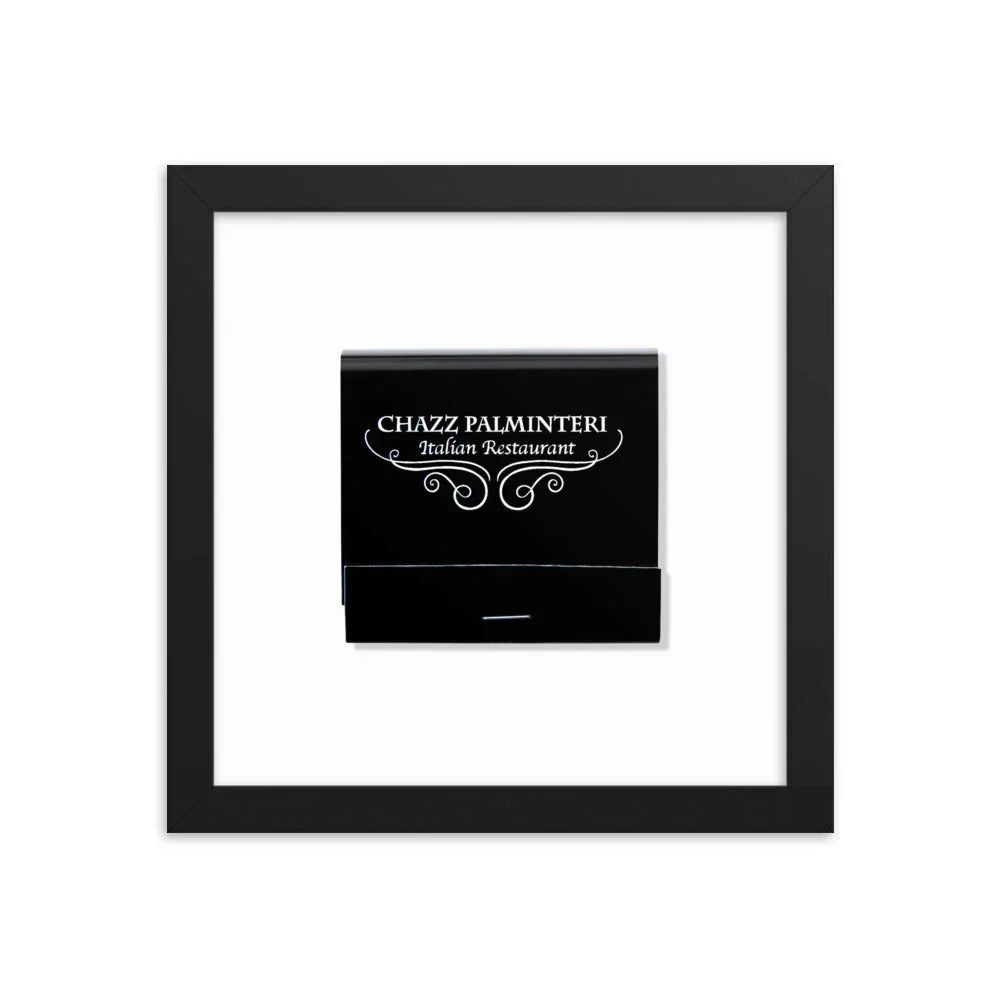 Chazz Framed Print matchbook photos