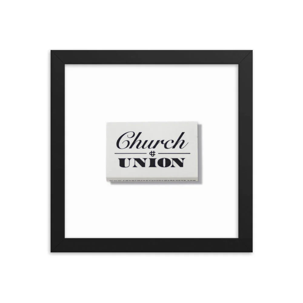 Church & Union Framed Print matchbook photos