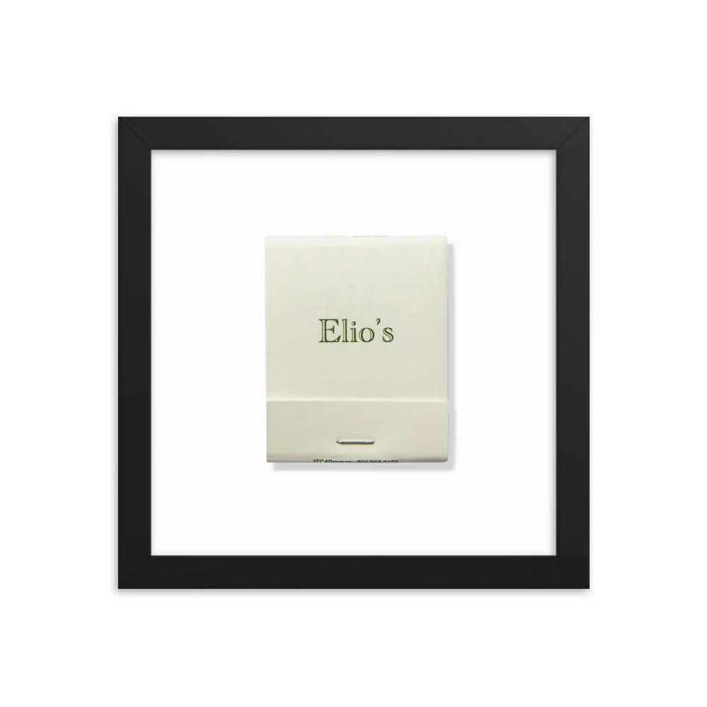 Elio’s Framed Print matchbook photos