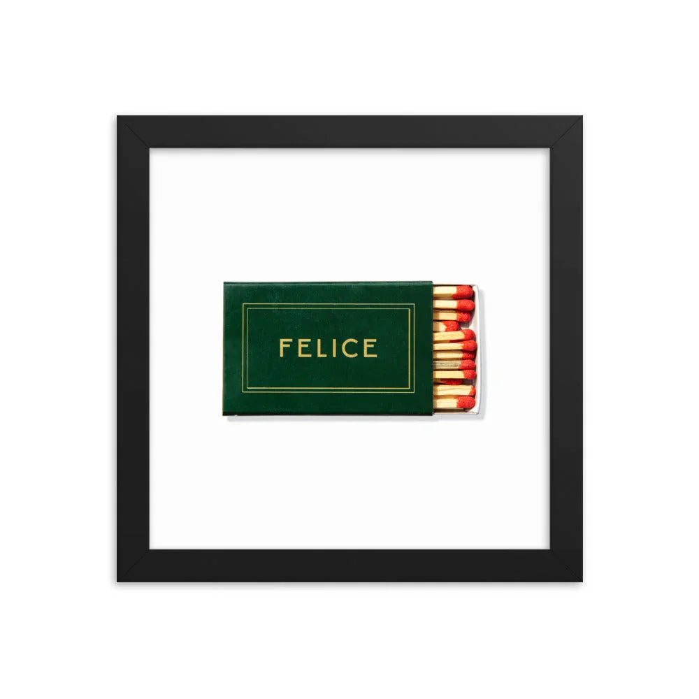 Felice Framed Print matchbook photos