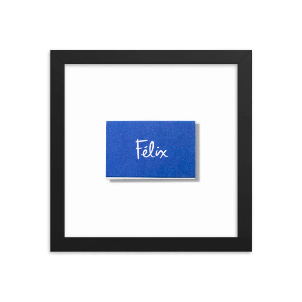 Felix Framed Print matchbook photos