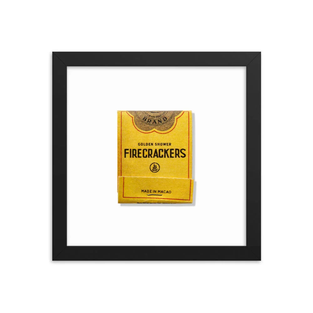 Firecrackers Framed Print matchbook photos