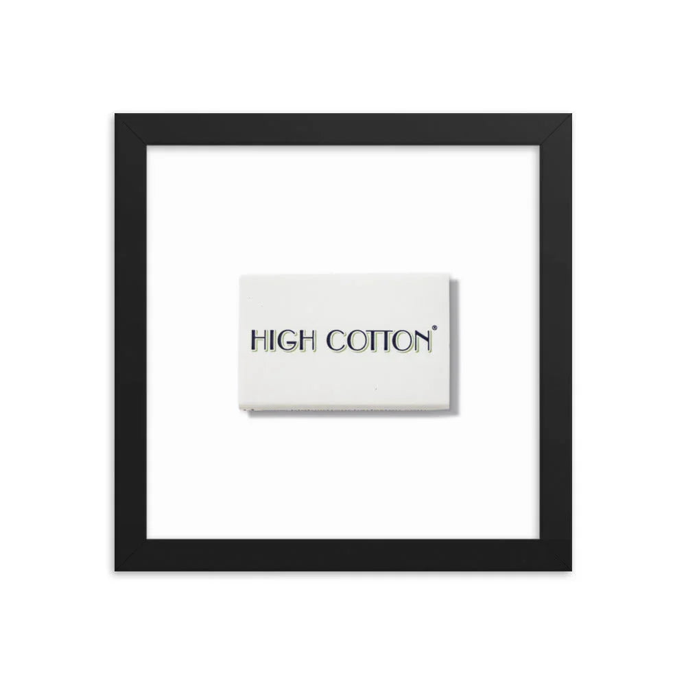 High Cotton Framed Print matchbook photos