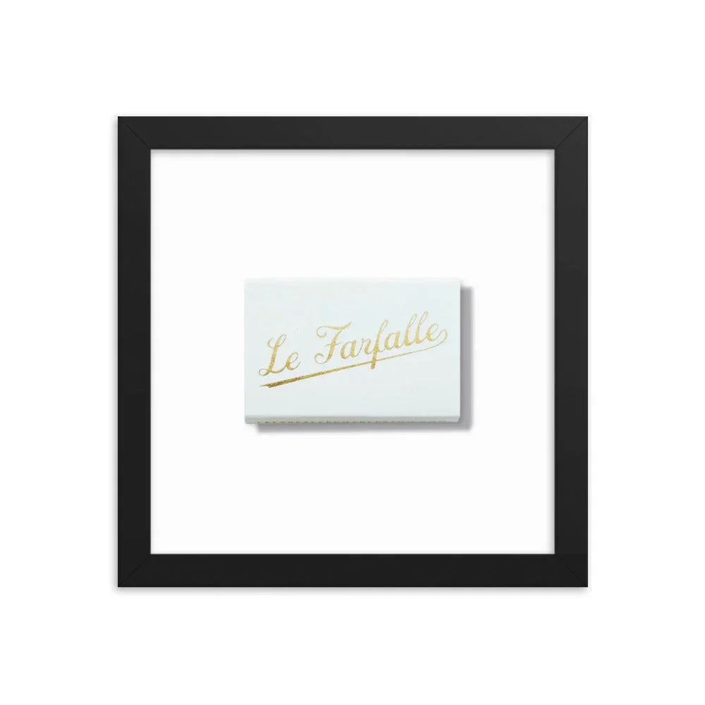 Le Farfalle Framed Print matchbook photos