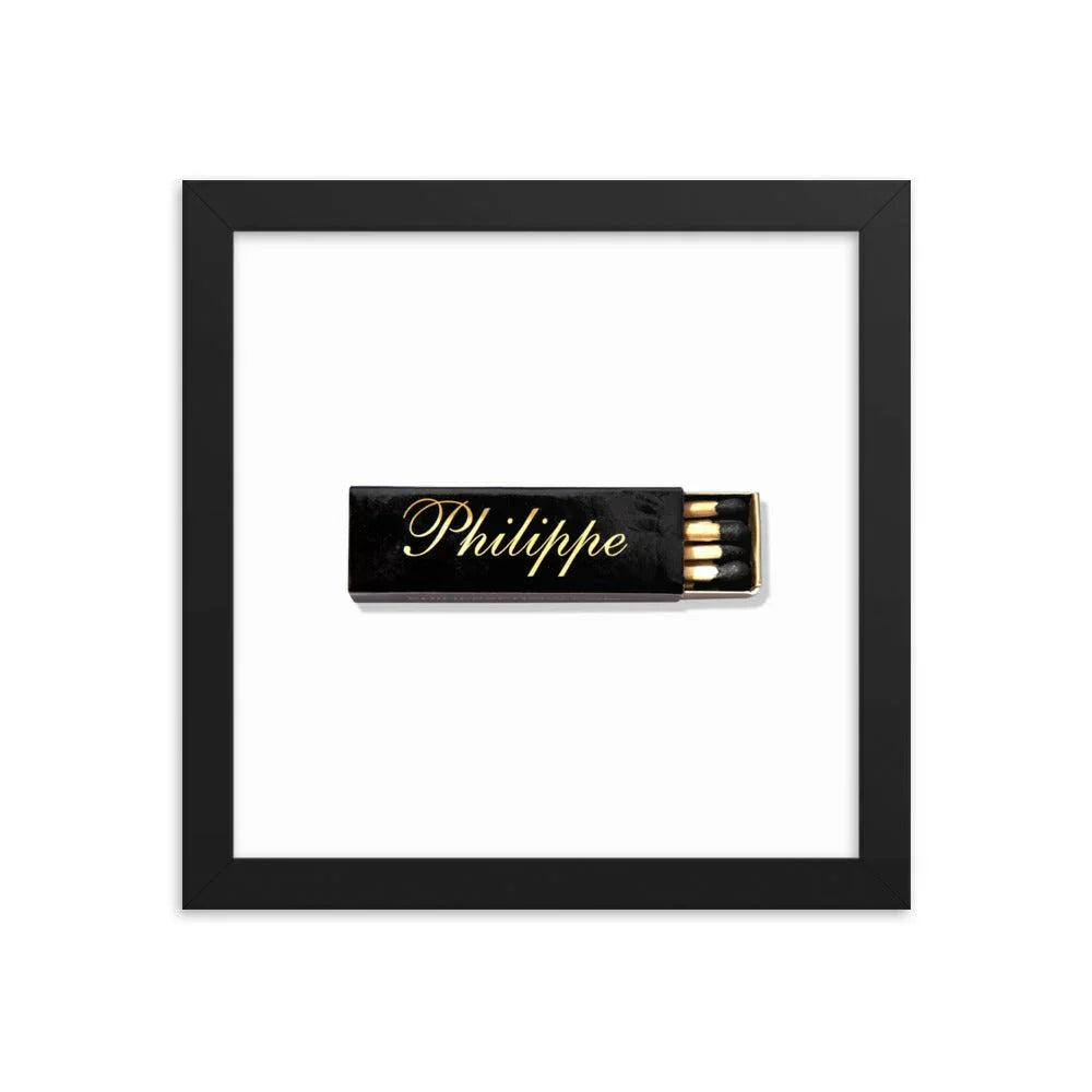 Philippe Framed Print matchbook photos