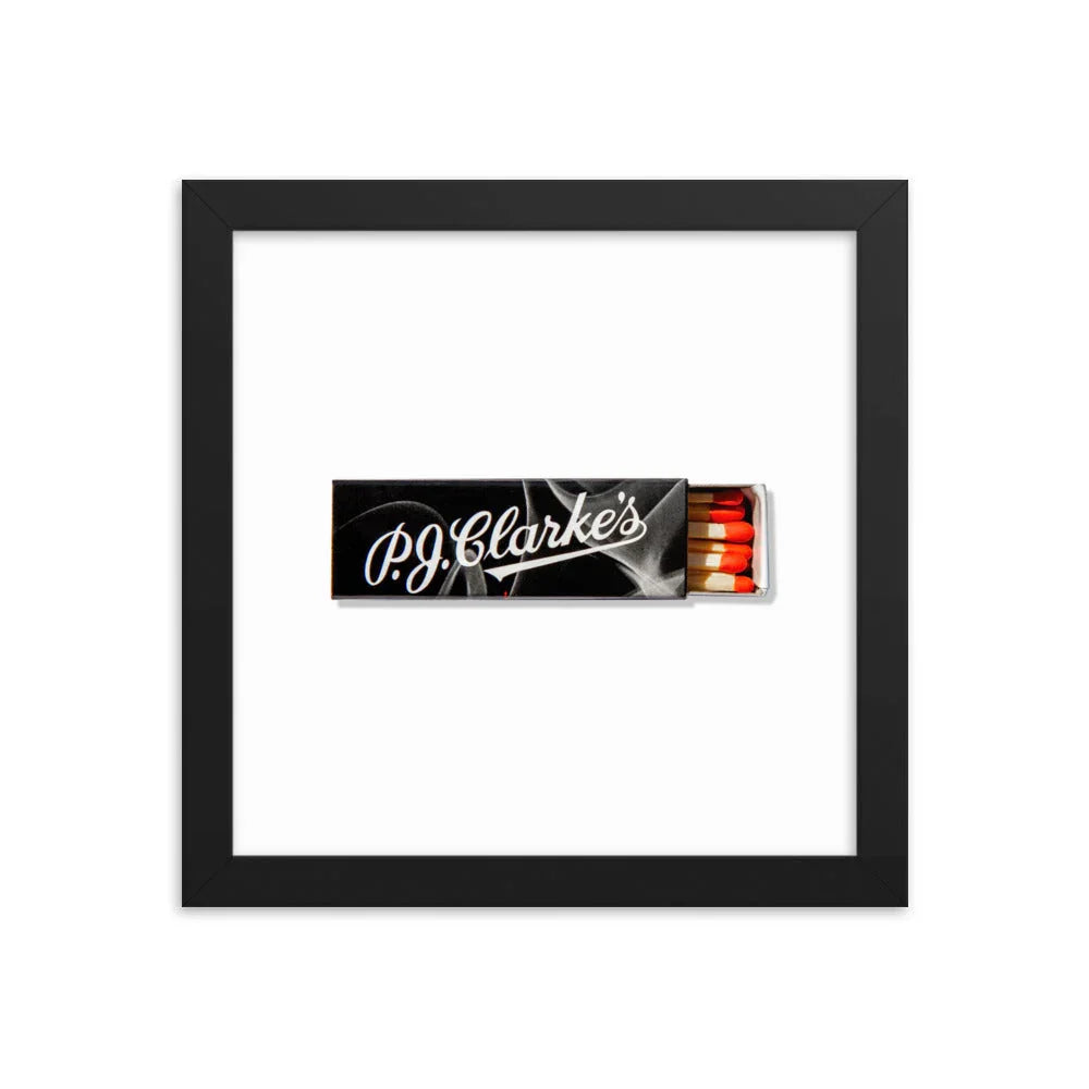 PJ Clarkes Framed Print matchbook photos