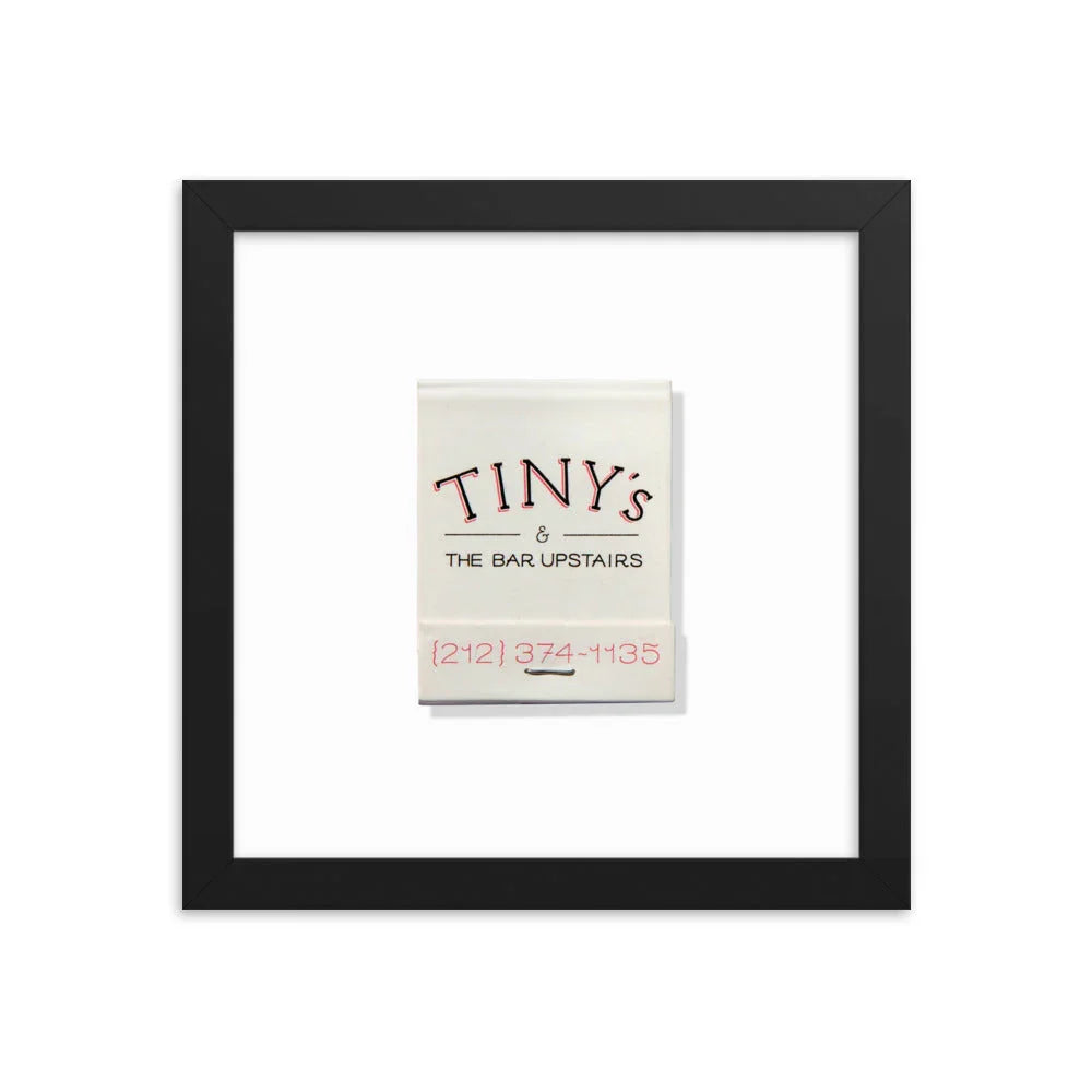 Tiny’s Framed Print matchbook photos