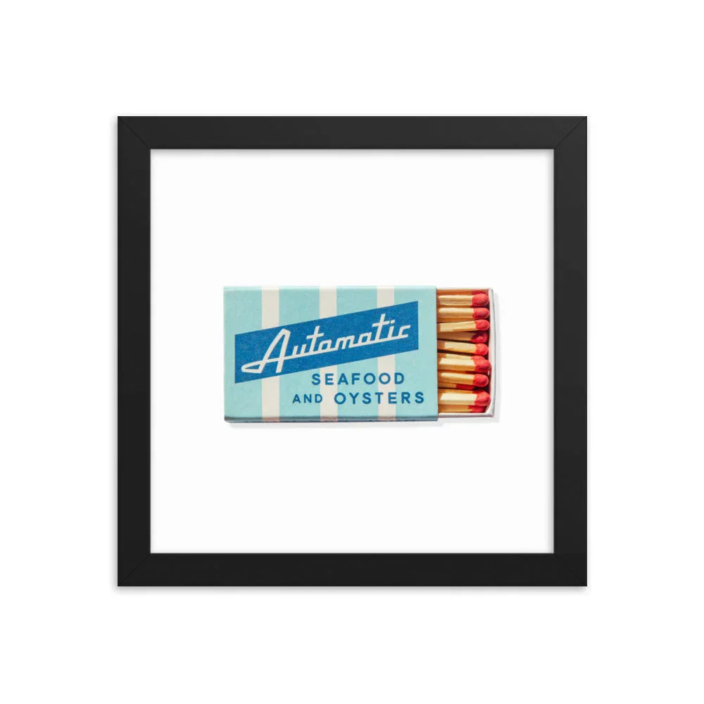 Automatic Seafood and Oysters matchbook photos