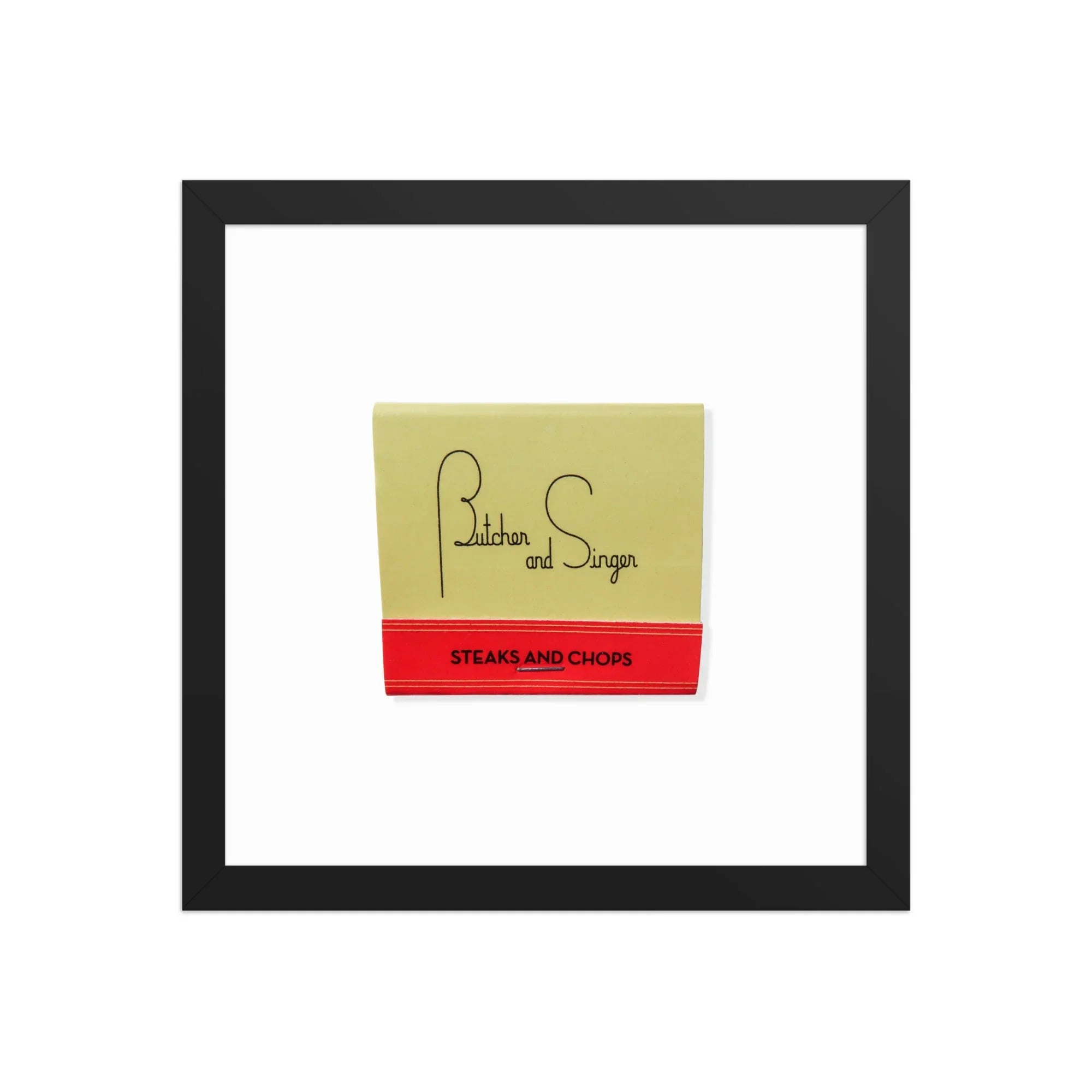 Butcher and Singer matchbook photos