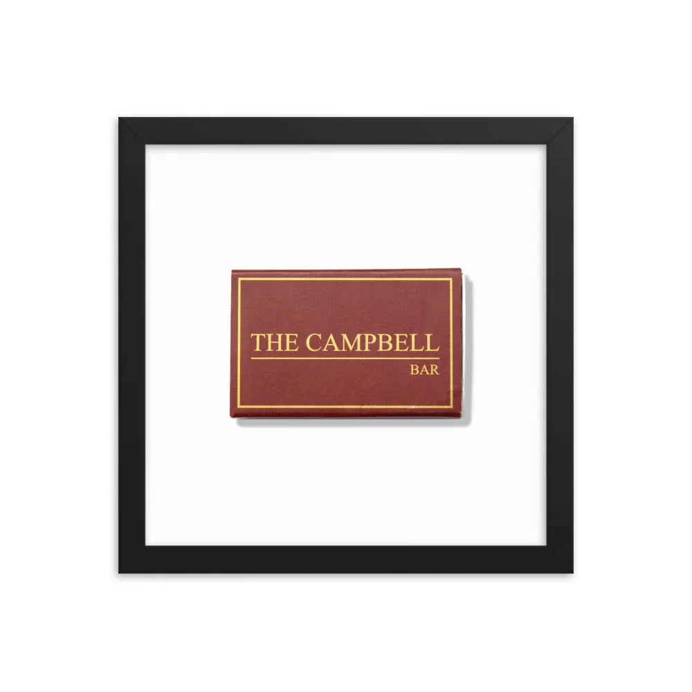 The Campbell Bar Matchbox Framed Print matchbook photos