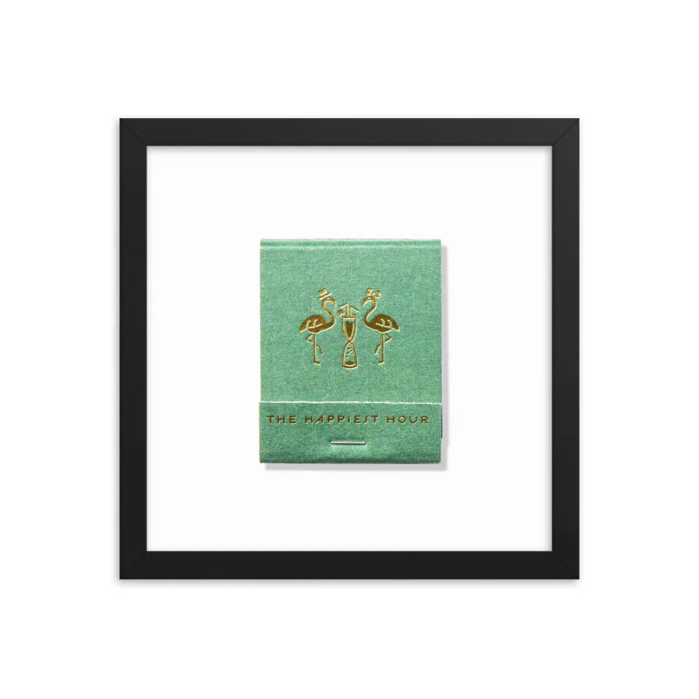 The Happiest Hour Matchbox Framed Print matchbook photos