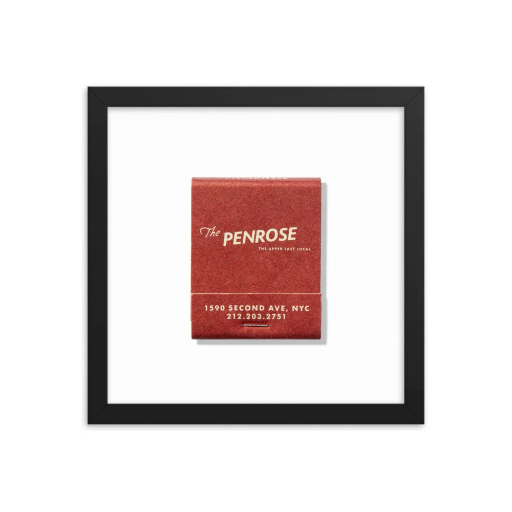 The Penrose Matchbox Framed Print matchbook photos