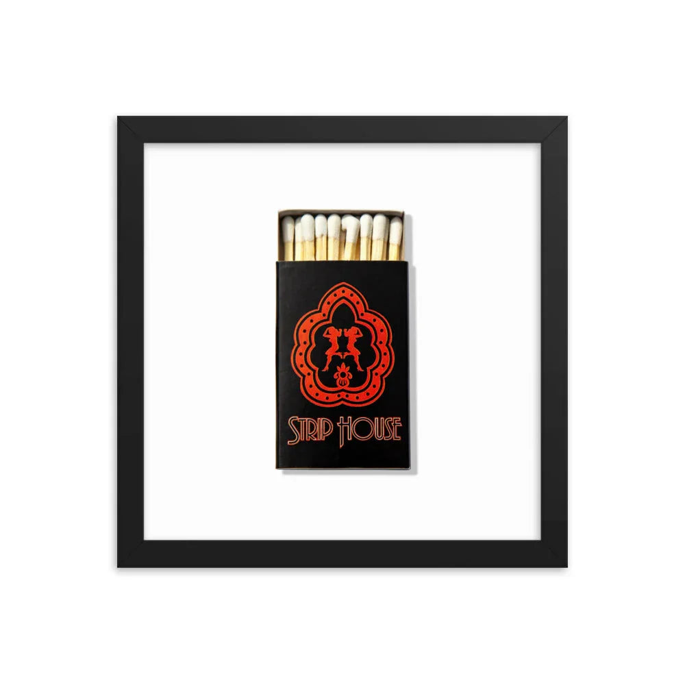 Strip House Matchbox Framed Print matchbook photos