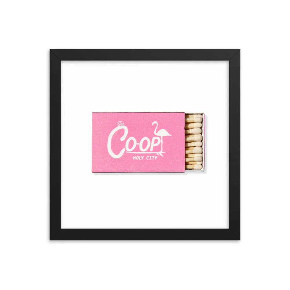 Co Op Froze Framed Print 2 matchbook photos