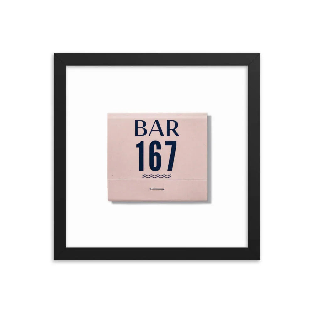 Bar 167 Framed Print matchbook photos