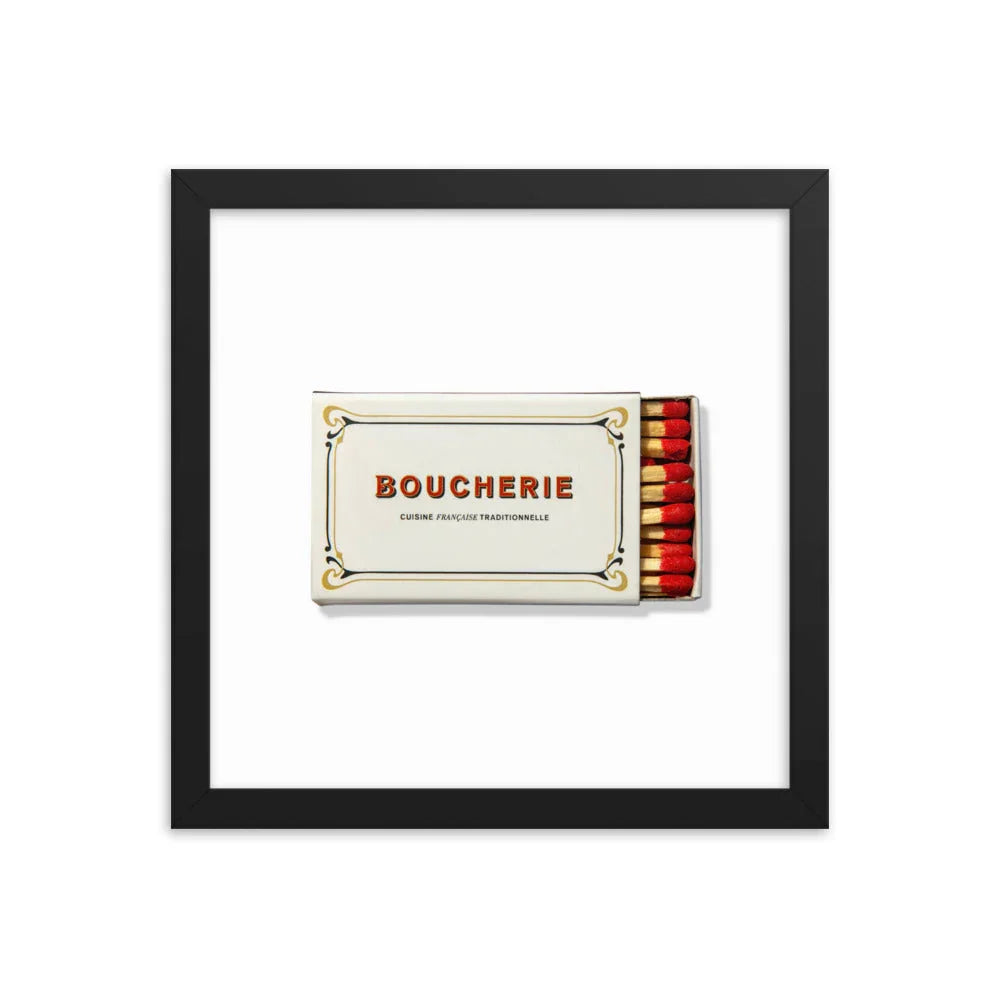 Boucherie Framed Print matchbook photos