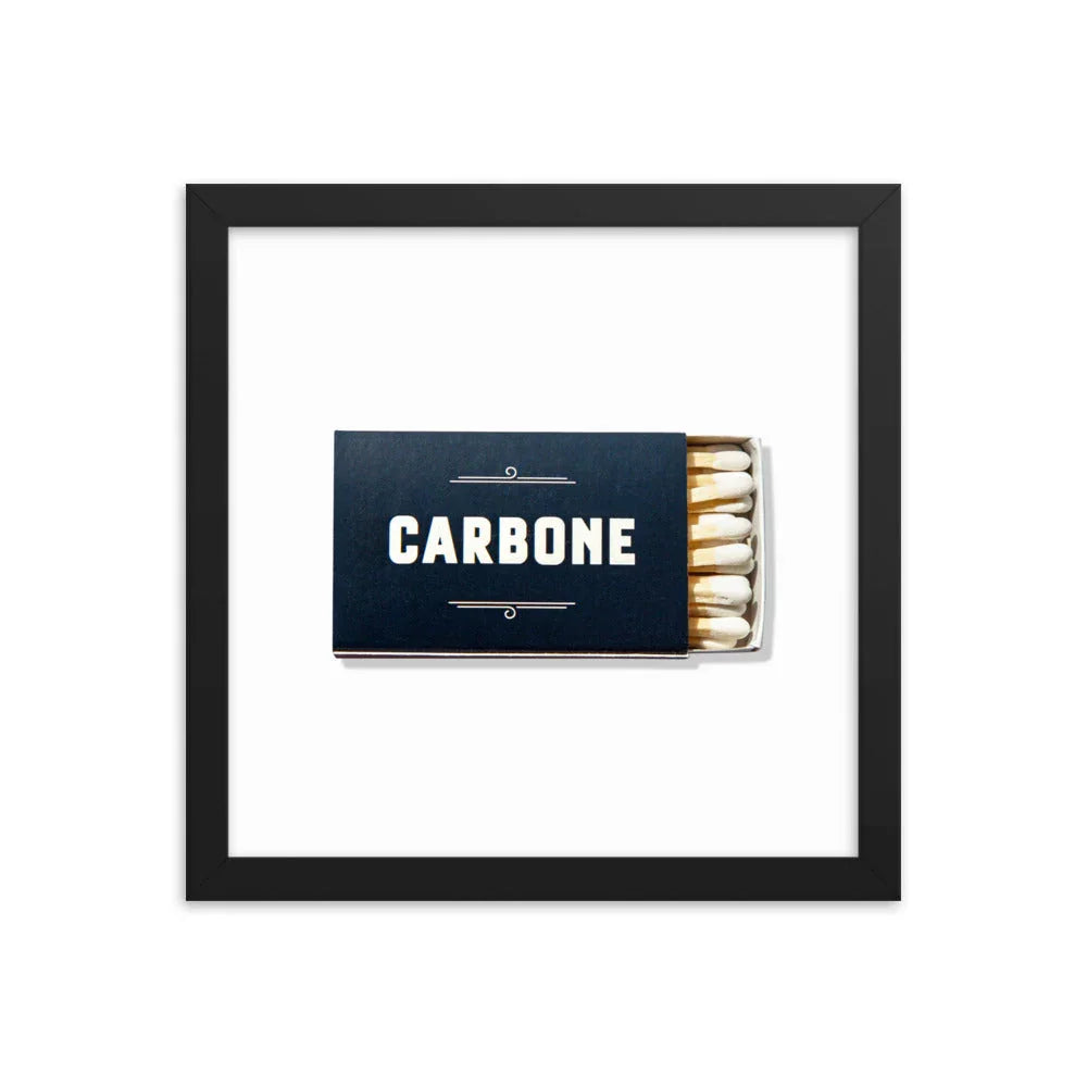 Carbone Framed Print matchbook photos