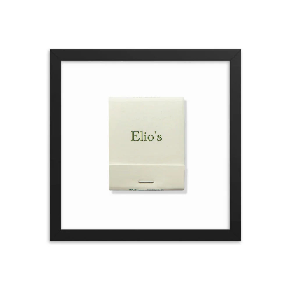 Elio’s Framed Print matchbook photos