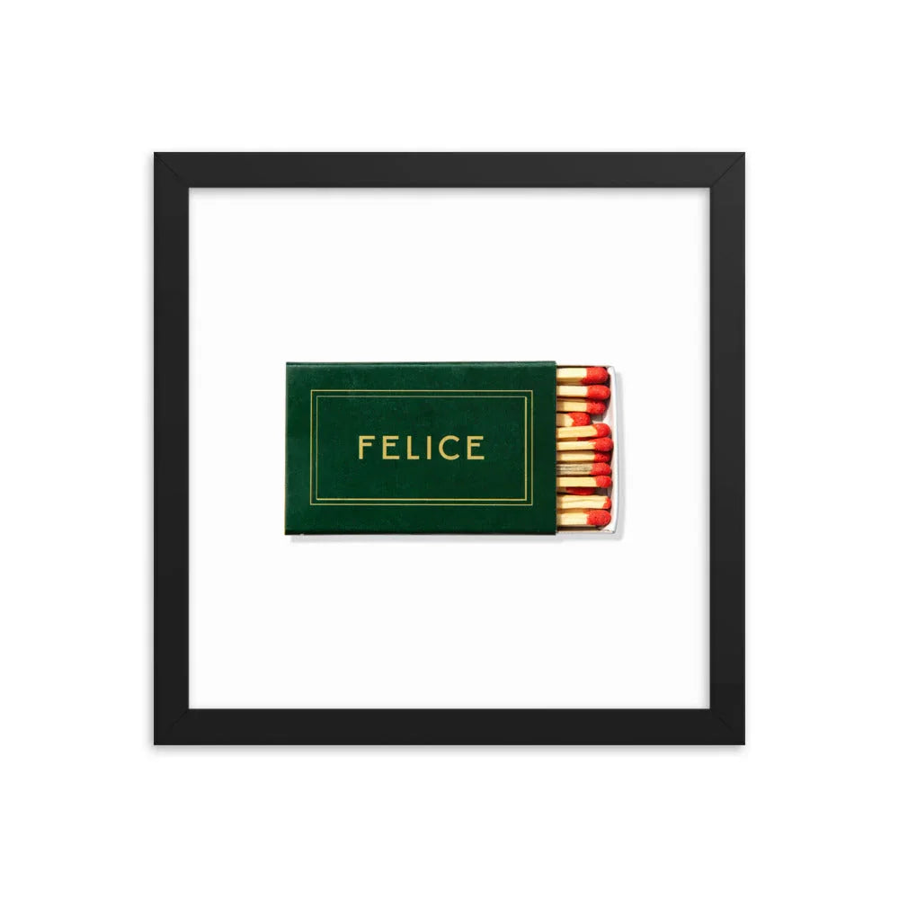 Felice Framed Print matchbook photos