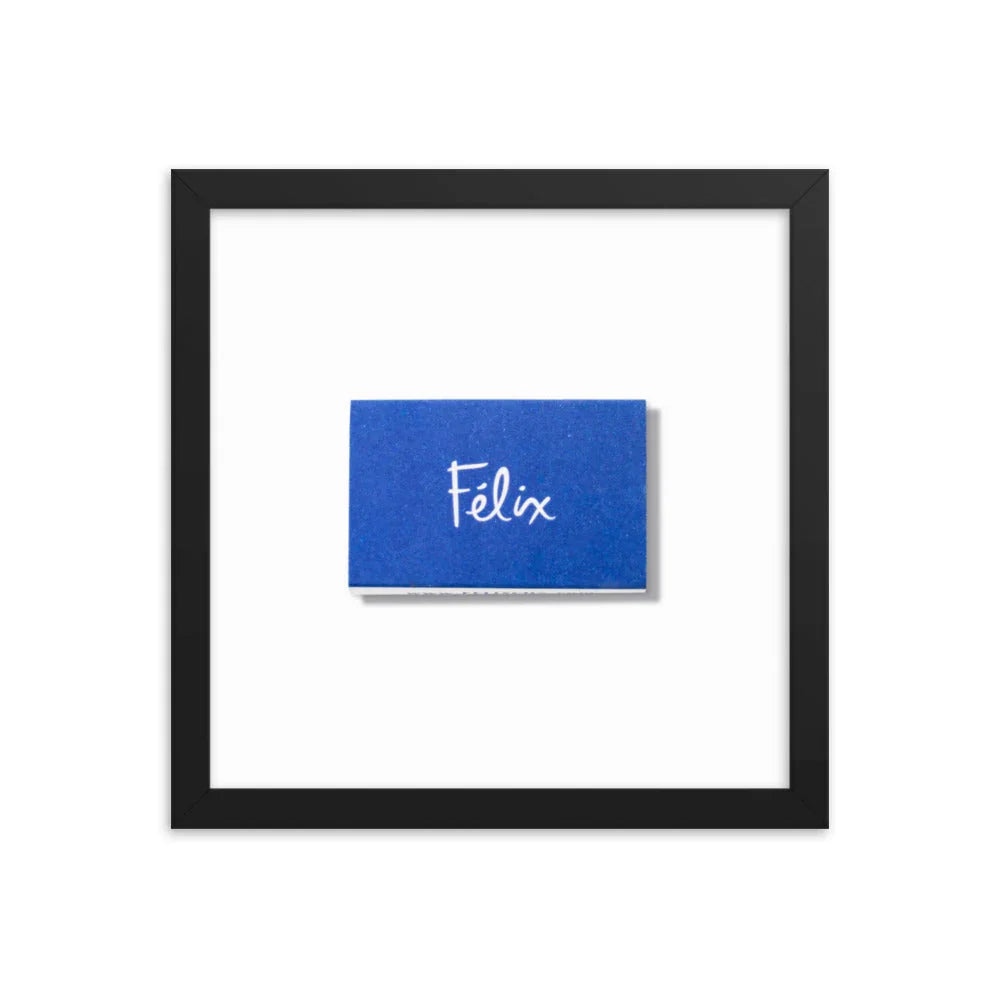 Felix Framed Print matchbook photos