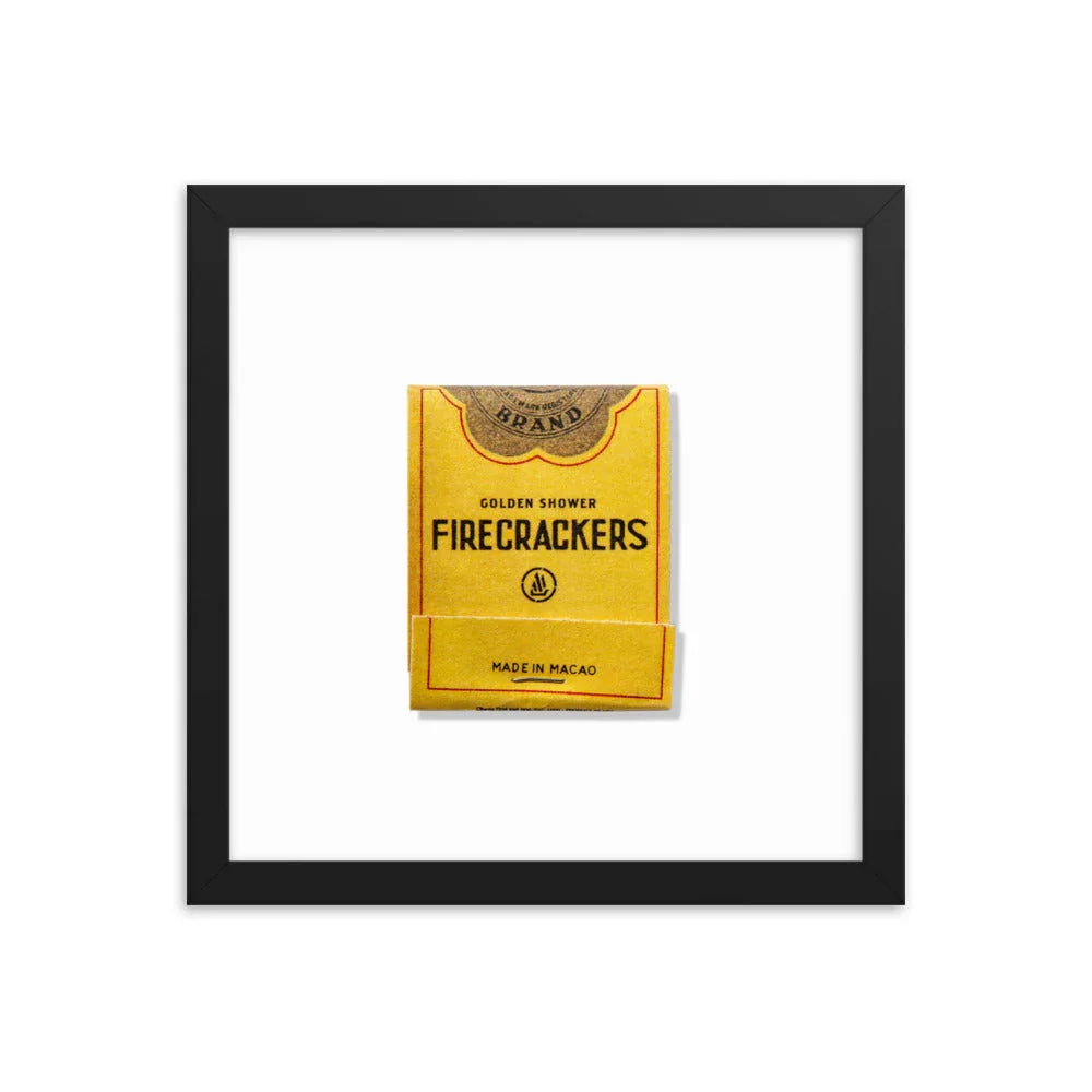 Firecrackers Framed Print matchbook photos