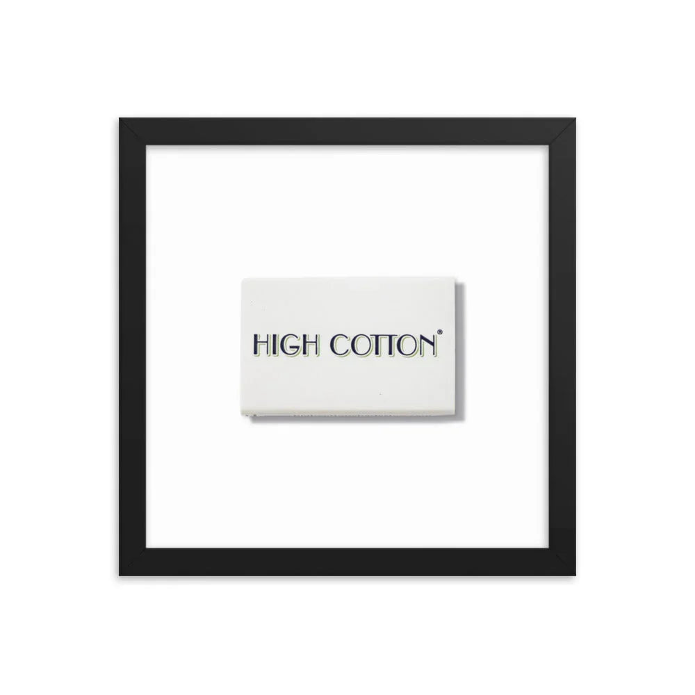 High Cotton Framed Print matchbook photos