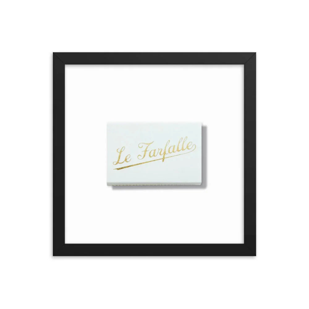 Le Farfalle Framed Print matchbook photos