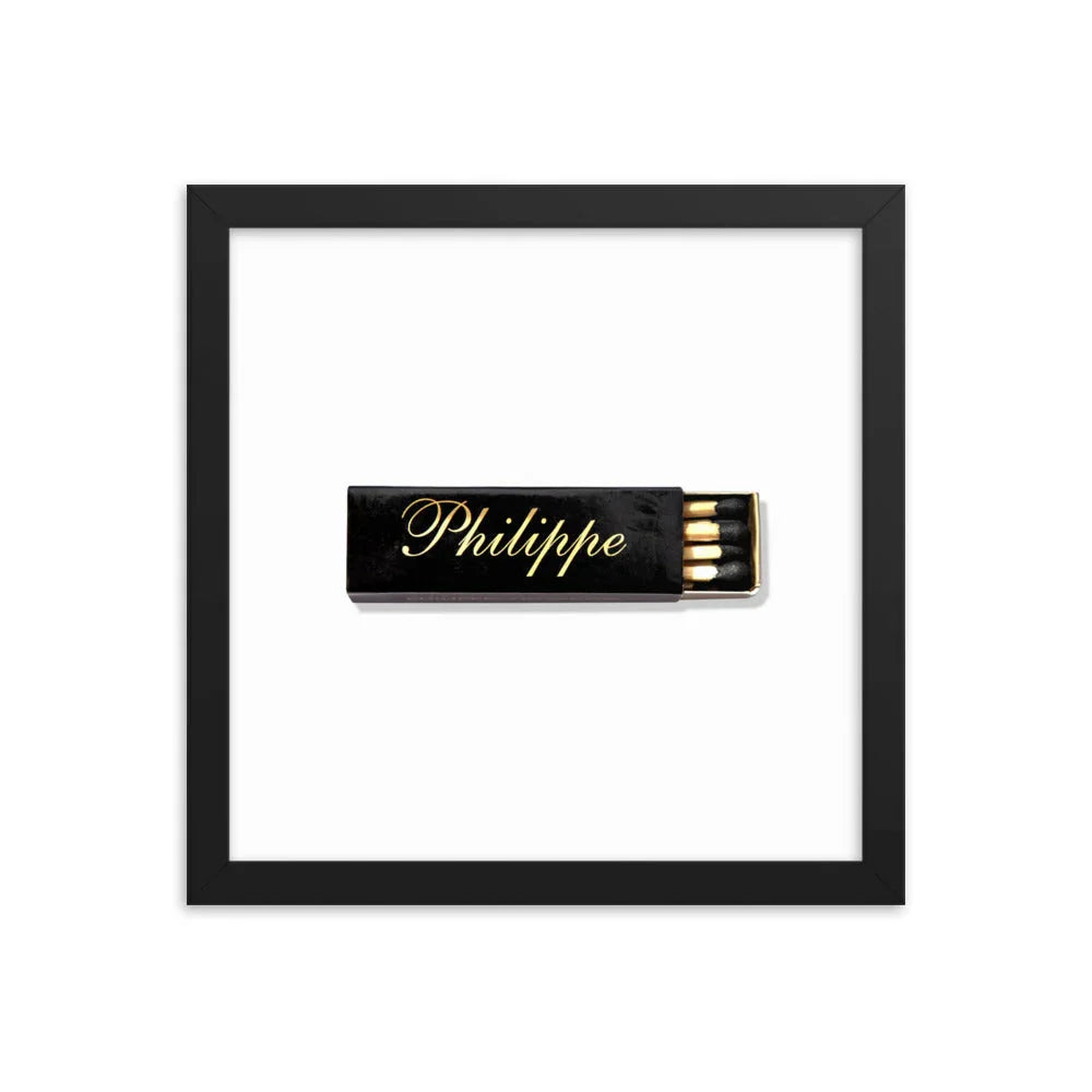 Philippe Framed Print matchbook photos