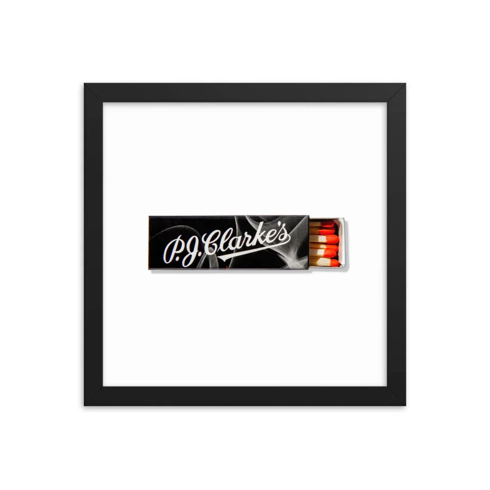 PJ Clarkes Framed Print matchbook photos