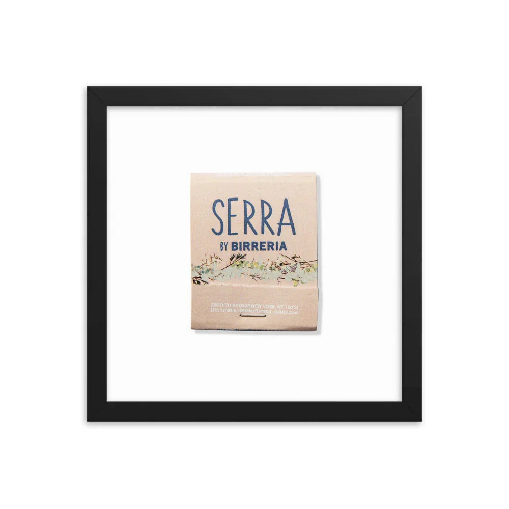 Serra Framed Print matchbook photos