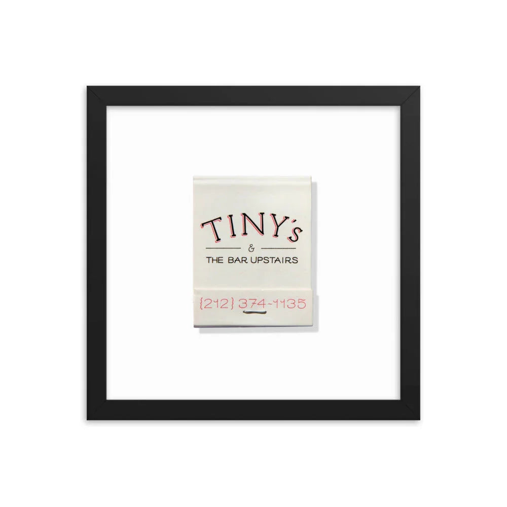 Tiny’s Framed Print matchbook photos