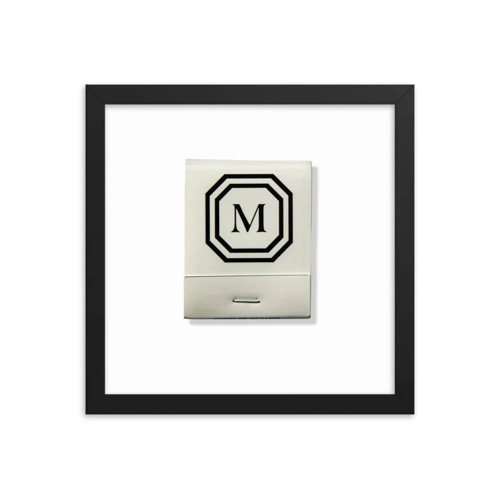 Mark Hotel Framed Print matchbook photos