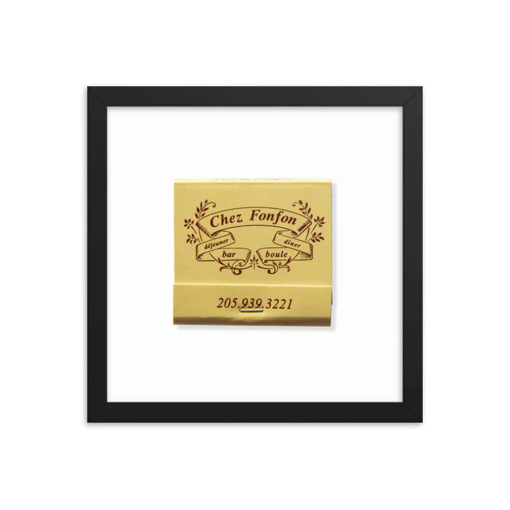 Framed photo paper poster matchbook photos