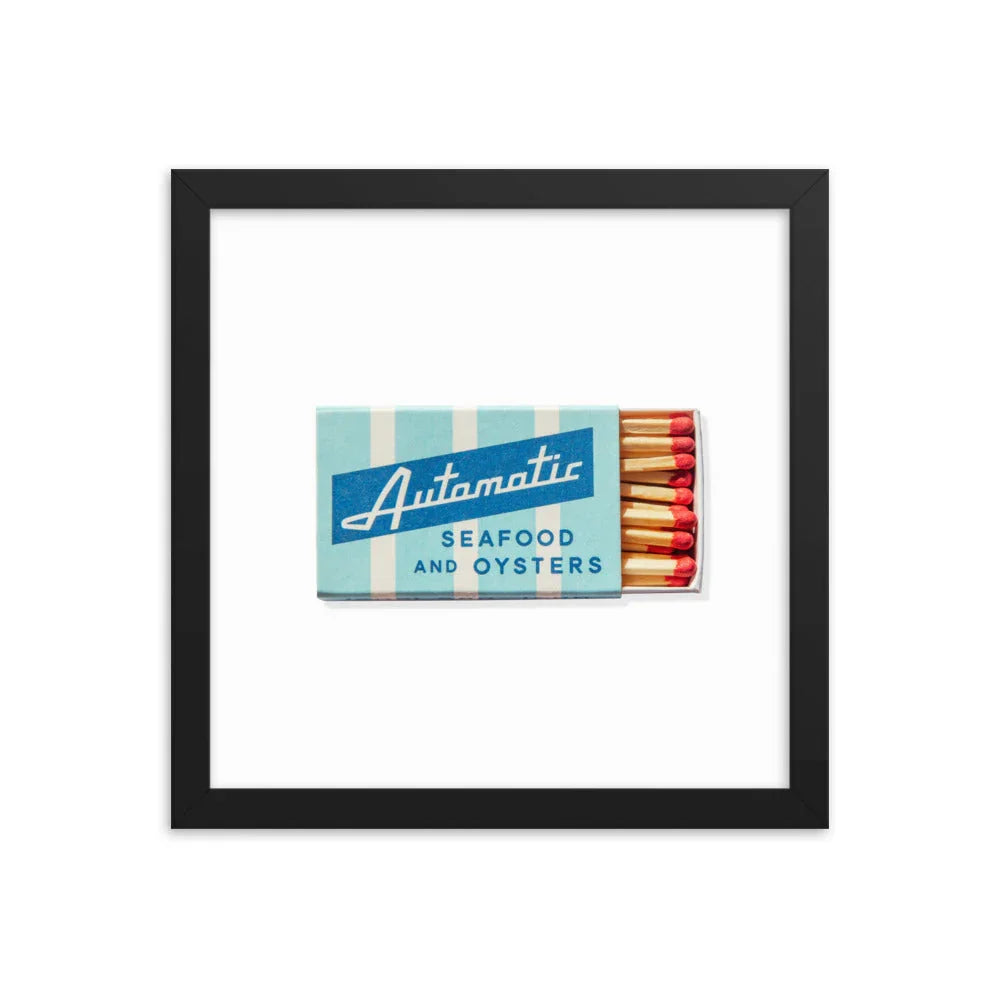 Automatic Seafood and Oysters matchbook photos